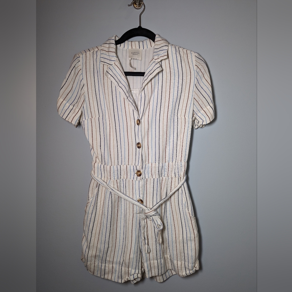 Francesca's Harper Heritage Striped Romper size small